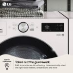 LG - 5.0 Cu. Ft. High-Efficiency Stackable Smart Front Load Washer with Steam and TurboWash 360° - Alpine White - Image 4