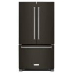 KitchenAid - 21.9 Cu. Ft. French Door Counter-Depth Refrigerator - with Printshield Finish - Black Stainless Steel