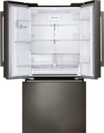 LG Standard-Depth MAX 24.5 Cu. Ft. Smart French Door Refrigerator Dual Ice Black Stainless from Kings Outlet