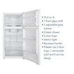 Insignia 14.2 Cu. Ft. Top-Freezer Refrigerator ENERGY STAR Certification White from Kings Outlet