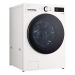 LG - 5.0 Cu. Ft. High-Efficiency Stackable Smart Front Load Washer with Steam and TurboWash 360° - Alpine White - Image 2
