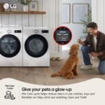LG - 5.0 Cu. Ft. High-Efficiency Stackable Smart Front Load Washer with Steam and TurboWash 360° - Alpine White - Image 7