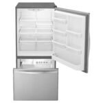 Whirlpool - 22 Cu. Ft. Bottom-Freezer Refrigerator with SpillGuard Glass Shelves - Stainless Steel - Image 2