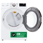 LG 7.4 Cu. Ft. Stackable Smart Electric Dryer Steam Built-In Intelligence White from Kings Outlet