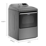 Maytag - 7.4 Cu. Ft. Smart Electric Dryer with Extra Power Button - Metallic Slate - Image 3