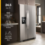Whirlpool - 25 cu. ft 36-inch Wide Side-by-Side Refrigerator - Fingerprint-Resistant Stainless Finish - Image 4