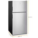 Whirlpool - 18.2 Cu. Ft. Top-Freezer Refrigerator - Stainless Steel - Image 3