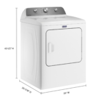 Maytag - 7.0 Cu. Ft. Electric Dryer with Wrinkle Prevent - White - Image 3