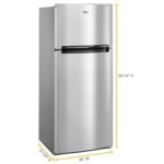 Whirlpool - 18 Cu. Ft. Wide Refrigerator Compatible With The EZ Connect Icemaker Kit - Stainless Steel - Image 3