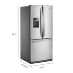 Whirlpool - 20 Cu.ft Wide French Door Refrigerator - Fingerprint Resistant - Stainless Steel - Image 3