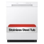 LG 24" Front Control Built-In Stainless Steel Tub Dishwasher SenseClean 52 dBA White from Kings Outlet