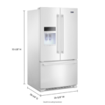 Maytag - 25 Cu. Ft. French Door Refrigerator with PowerCold Feature - White - White on White - Image 3