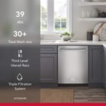 KitchenAid 24" Front Control Built-In Dishwasher Stainless Steel Tub ProWash Cycle 3rd Rack 39 from Kings Outlet