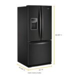 Whirlpool 20 Cu. Ft. Wide French Door Refrigerator Black from Kings Outlet