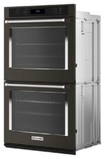 KitchenAid 30" Built-In Electric Convection Double Wall Oven Air Fry Mode Black Stainless Steel from Kings Outlet