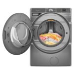 Whirlpool 5.0 Cu. Ft. High Efficiency Smart Front Load Washer FreshFlow Vent System Silver from Kings Outlet