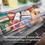 KitchenAid - 20 cu. ft. 36-Inch Width Counter-Depth French Door Refrigerator with Interior Dispense - White - Image 6