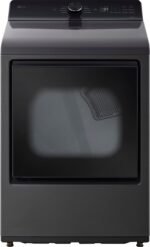 LG - 7.3 Cu. Ft. Smart Electric Dryer with Sensor Dry - Platinum Black