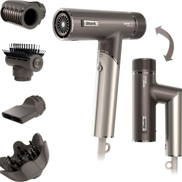 Shark SpeedStyle Pro FLEX Professional Performance High-Velocity Hair Dryer System Metallic Gray from Kings Outlet