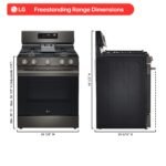 LG - 6.3 Cu. Ft. Freestanding Gas True Convection Smart Range with EasyClean, Air Fry and Premium Handle - Black Stainless Steel - Image 3