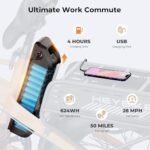 Heybike - Mars 2.0 Foldable E-bike w/ 45mi Max Operating Range & 28 mph Max Speed-UL Certified - Orange - Image 7