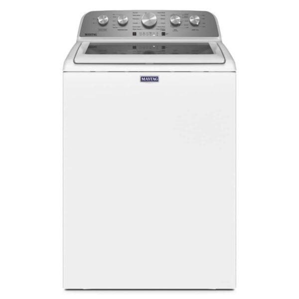 Maytag 4.8 Cu. Ft. High Efficiency Top Load Washer Steam Extra Power Button White from Kings Outlet