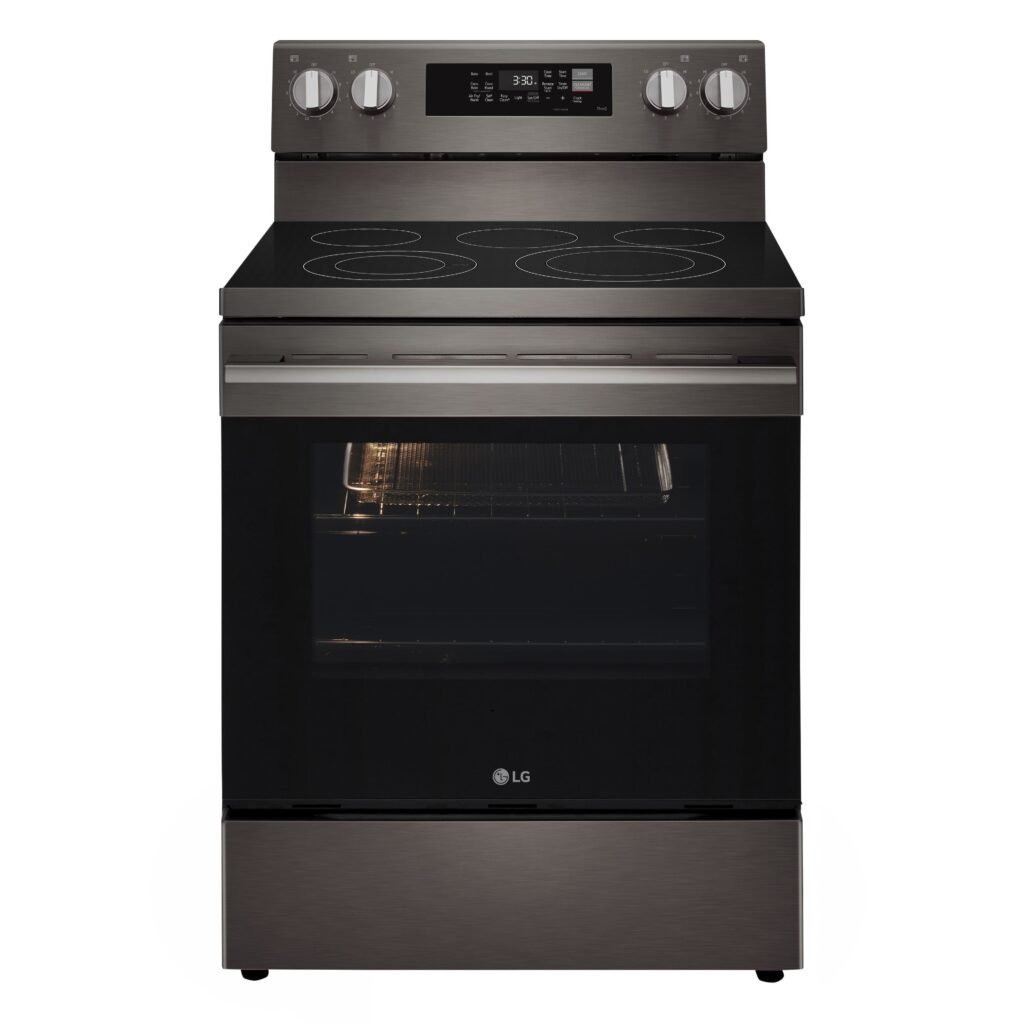 LG 6.3 Cu. Ft. Freestanding Electric True Convection Smart Range Air Fry Premium Handle from Kings Outlet