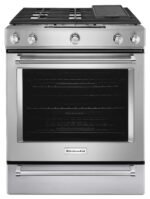 KitchenAid - 6.5 Cu. Ft. Self-Cleaning Slide-In Gas Convection Range - Stainless Steel