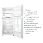 Insignia - 18 Cu. Ft. Top-Freezer Refrigerator with ENERGY STAR Certification - White - Image 4
