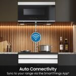 Samsung - Bespoke 2.1 Cu. Ft. Over-the-Range Microwave with Sensor Cooking and Auto Dimming Glass Touch Controls - White Glass - Image 4