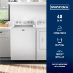 Maytag - 4.8 Cu. Ft. High Efficiency Top Load Washer with Steam and Extra Power Button - White - Image 4