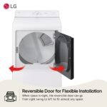 LG - 7.3 Cu. Ft. Smart Electric Dryer with Sensor Dry - Alpine White - Image 6