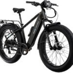 Lectric eBikes - XPeak2 High-Step Long-Range eBike (Max 80mi/28mph) + Rear Rack/Fenders/Elite Headlight/Suspension Seat Post - Tempest Grey