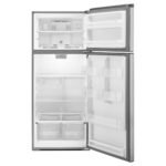 Whirlpool - 18 Cu. Ft. Wide Refrigerator Compatible With The EZ Connect Icemaker Kit - Stainless Steel - Image 2