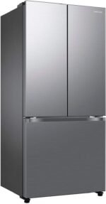Samsung - 17.5 cu. ft. 3-Door French Door Counter Depth Smart Refrigerator with Twin Cooling Plus - Stainless Steel Look - Image 2