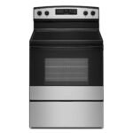 Amana - 4.8 Cu. Ft. Freestanding Electric Range with Extra-Large Oven Window - Stainless Steel