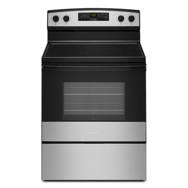 Amana 4.8 Cu. Ft. Freestanding Electric Range Extra-Large Oven Window Stainless Steel from Kings Outlet