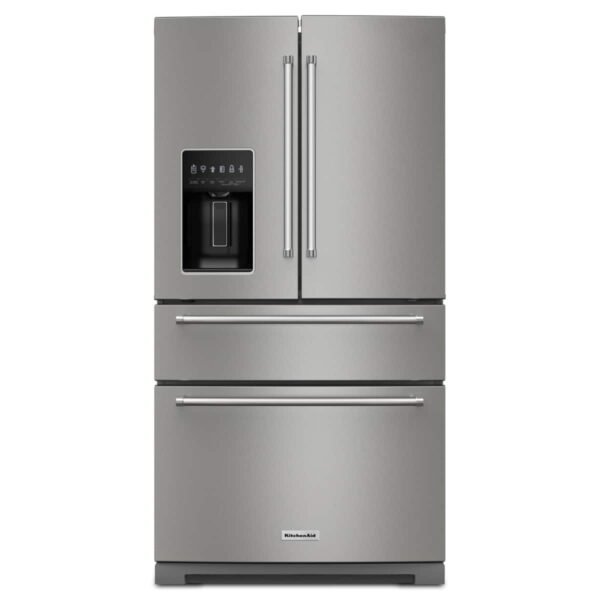 KitchenAid 26.2 Cu. Ft. Multi-Door French Door Refrigerator Platinum Interior Stainless Steel from Kings Outlet