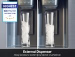 Samsung - 26 cu. ft. Mega Capacity Counter Depth 3-Door French Door Refrigerator with External Water and Ice Dispenser - Stainless Steel - Image 3