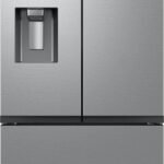 Samsung - 26 cu. ft. Mega Capacity Counter Depth 3-Door French Door Refrigerator with External Water and Ice Dispenser - Stainless Steel