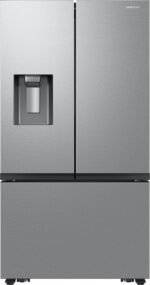 Samsung - 26 cu. ft. Mega Capacity Counter Depth 3-Door French Door Refrigerator with External Water and Ice Dispenser - Stainless Steel