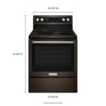 KitchenAid 6.4 Cu. Ft. Self-Cleaning Freestanding Electric Convection Range Black Stainless Steel from Kings Outlet