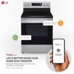 LG - 6.3 Cu. Ft. Smart Freestanding Electric Range with EasyClean and WideView Window - Stainless Steel - Image 5