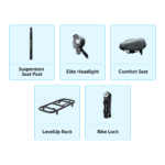 Lectric eBikes - XP4 750 Step-Thru Foldable Long-Range eBike (Max 85mi/28mph) + LevelUp Rack/Seat Post/Elite Headlight/Lock/Phone Mount - Stratus White - Image 2