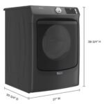 Maytag - 7.3 Cu. Ft. Stackable Gas Dryer with Extra Power Button - Volcano Black - Image 3