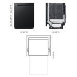 LG 24" Front Control Built-In Stainless Steel Tub Dishwasher SenseClean 52 dBA Black from Kings Outlet