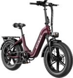 Heybike - Ranger S 1000W - Foldable Step-Thru Fat-Tire Ebike 55mi Max Range 28mph Max Speed - UL Certified - Red