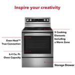 KitchenAid - 6.4 Cu. Ft. Self-Cleaning Freestanding Electric Convection Range - Stainless Steel - Image 4