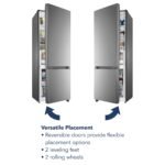 Insignia - 11.5 Cu. Ft. Bottom Mount Refrigerator with ENERGY STAR Certification - Stainless Steel - Image 5