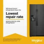Whirlpool 25 Cu Ft. Wide Side-by-Side Refrigerator Black from Kings Outlet
